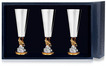 586НБ00802 Набор серебряных рюмок «Золотая Рыбка» с позолотой из 3 предметов