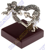 Серебряная фигурка «Ангелочки» в подарочном футляре