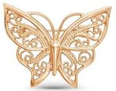 Серебряная брошь с золочением