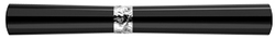 R017101 Серебряная ручка роллер черная