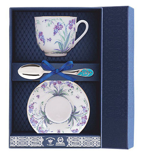 Набор чайный «Ландыш - Незабудки» в подарочном футляре