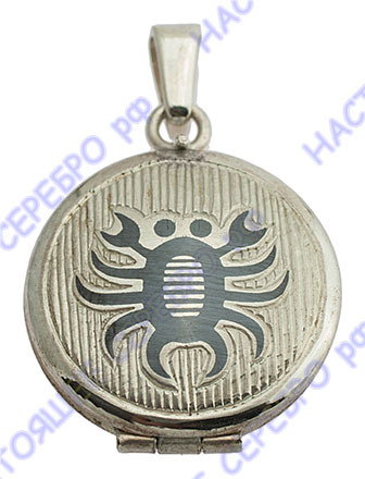 Медальон «Знак Зодиака Рак» с чернением