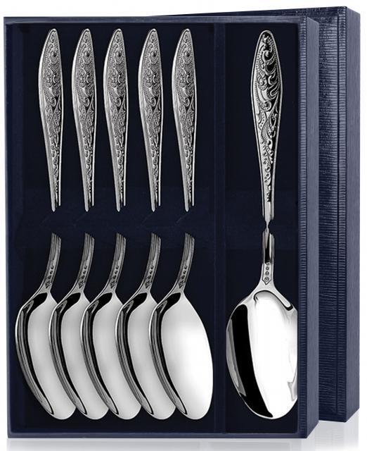 Набор десертных ложек Морозко (6 предметов) + футляр