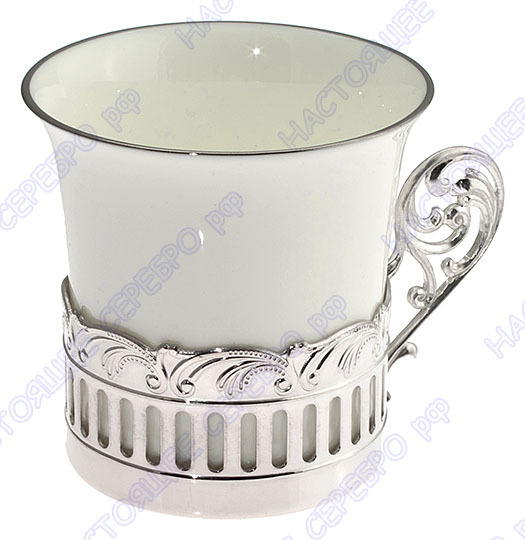 534ЧШ07001 Серебряная кофейная чашка «Богема»