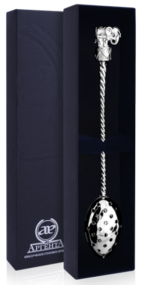 116СЧ03001 Серебряная ложка для заварки «Слон»