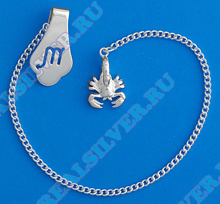 Серебряный ионизатор воды «Знак Зодиака Скорпион» в подарочном футляре