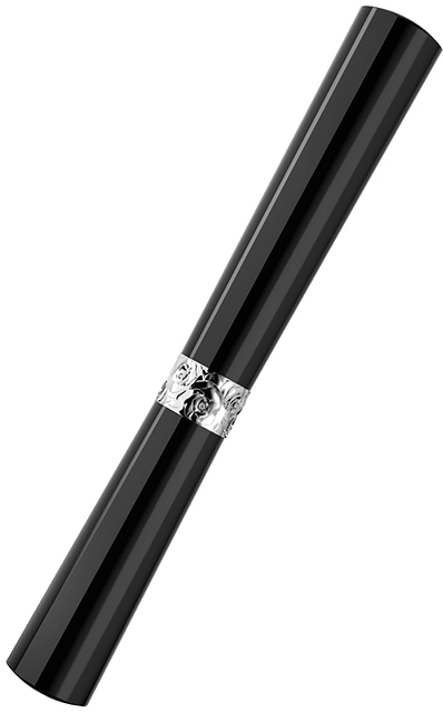 R017101 Серебряная ручка роллер черная