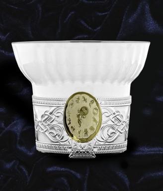 Серебряная чайная чашка «Знак Зодиака Водолей»