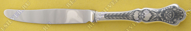 Серебряный столовый нож с чернением
