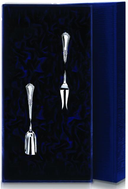 Набор чайный Фаворит (2 пр сов+вил) +футляр