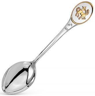 Серебряная чайная ложка «Знак Зодиака Стрелец» с золочением
